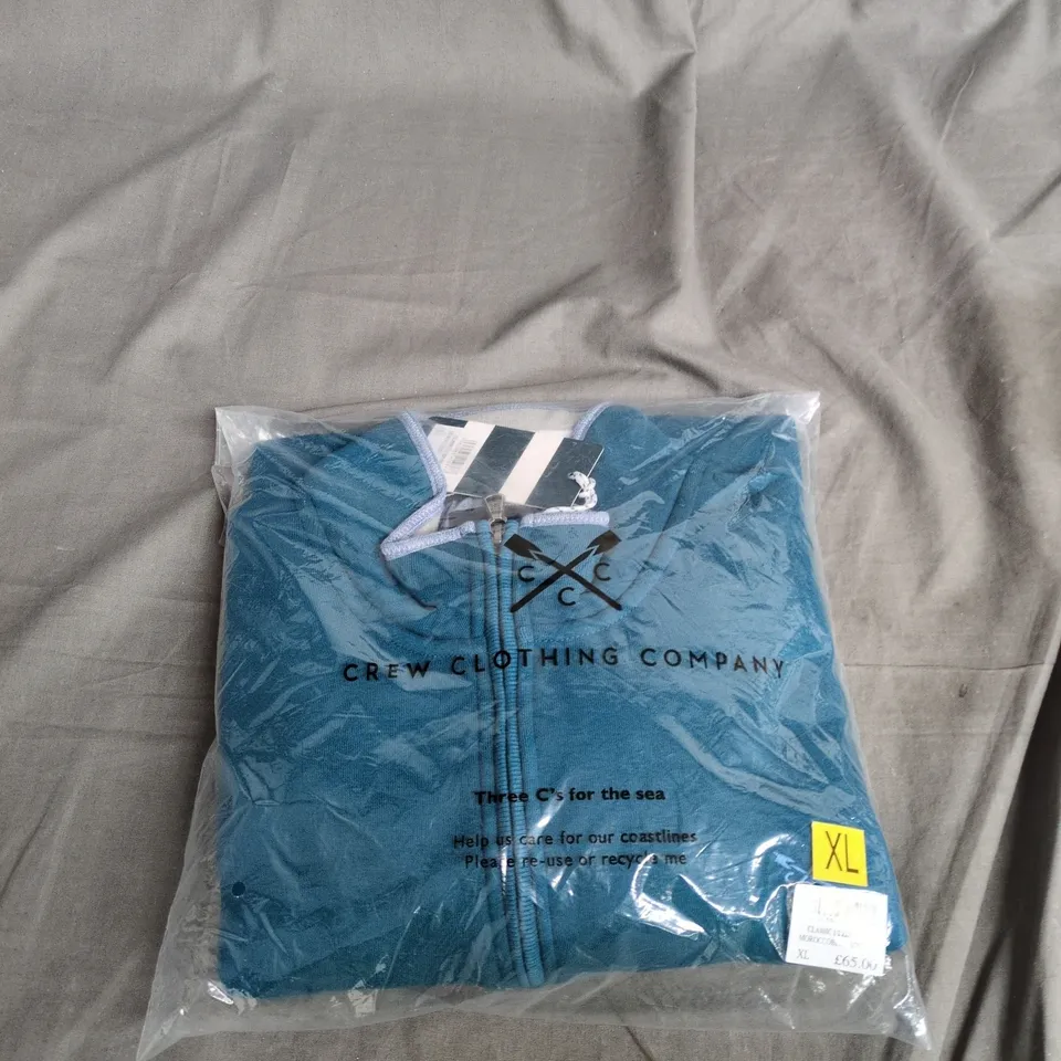 CREW CLOTHING CLASSIC 1/2 ZIP SWEAT – MOROCCO BLUE, XL (MXD002)