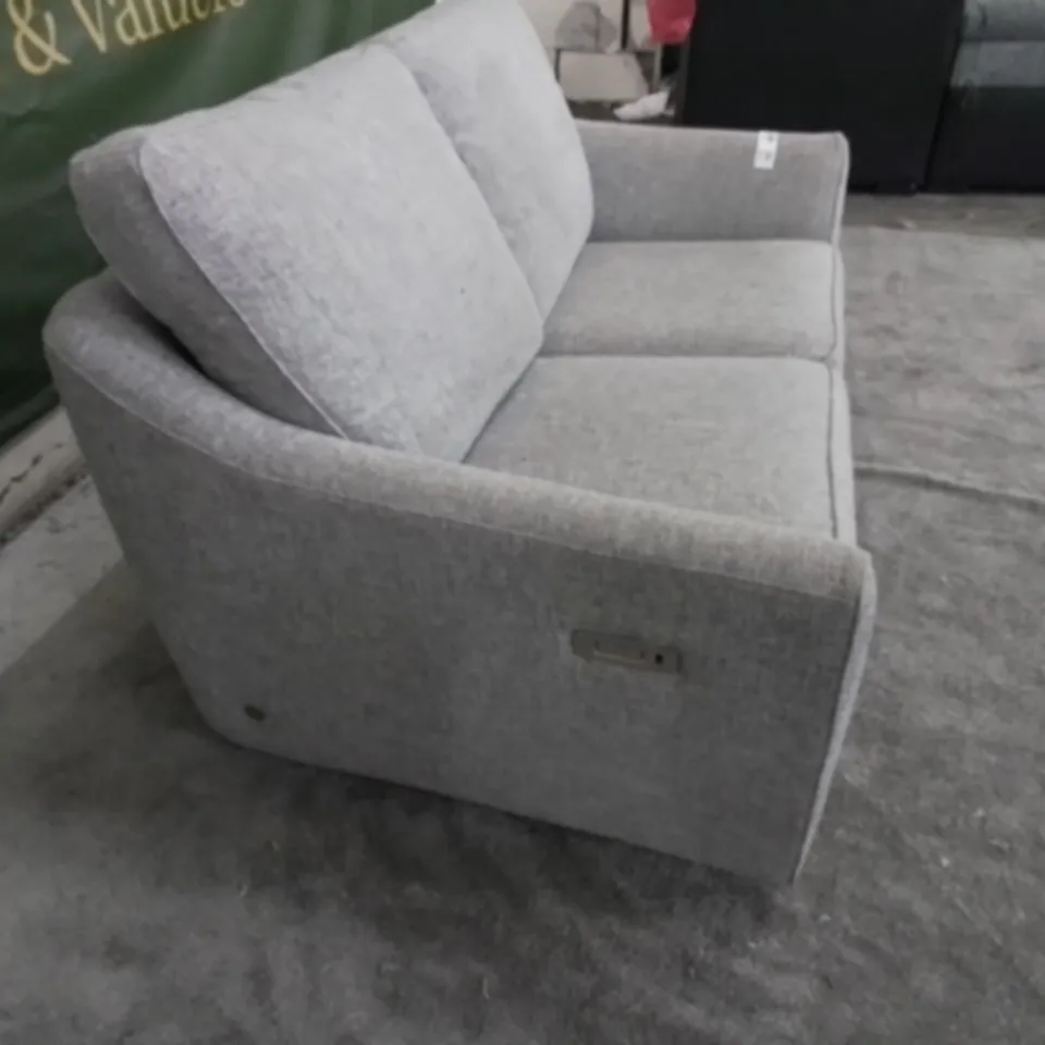 DESIGNER G PLAN MADE VINTAGE 68 SORREN GREY FABRIC ELECTRIC RECLINING TWO SEATER SOFA