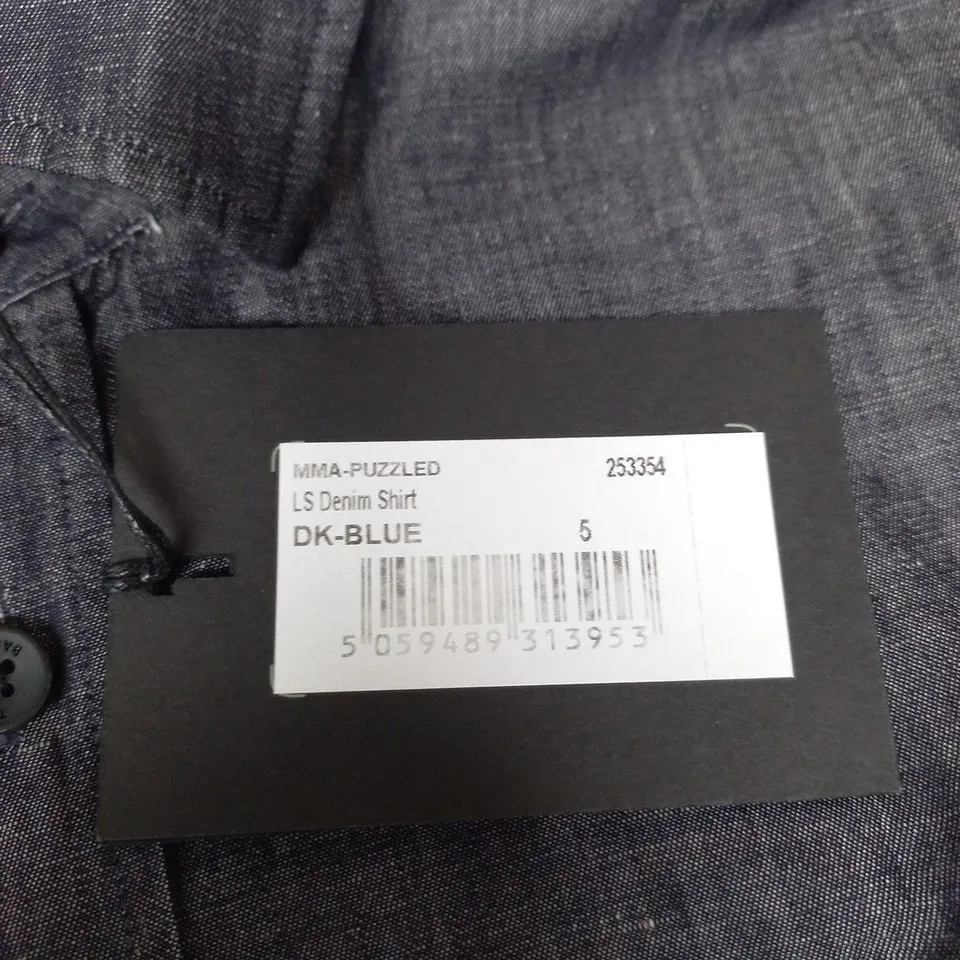 TED BAKER LONDON DENIM SHIRT – LONG SLEEVE, DARK BLUE (DK-BLUE)