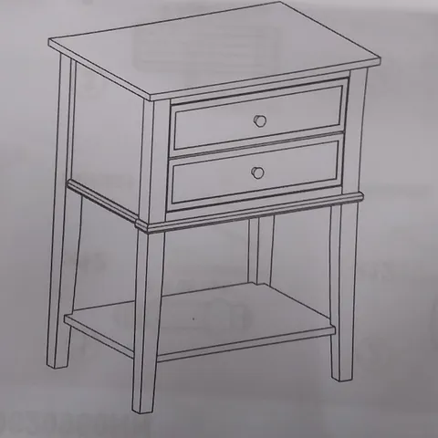 BOXED FRANKLIN BEDSIDE TABLE IN WHITE