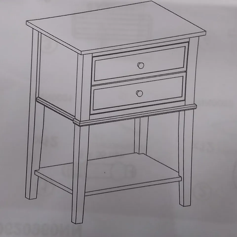 BOXED FRANKLIN BEDSIDE TABLE IN WHITE 