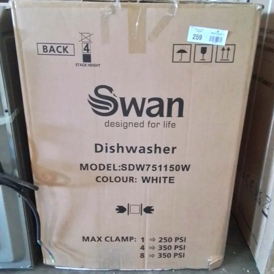 BOXED SWAN SDW751150W 12-PLACE FULLSIZE DISHWASHER - WHITE