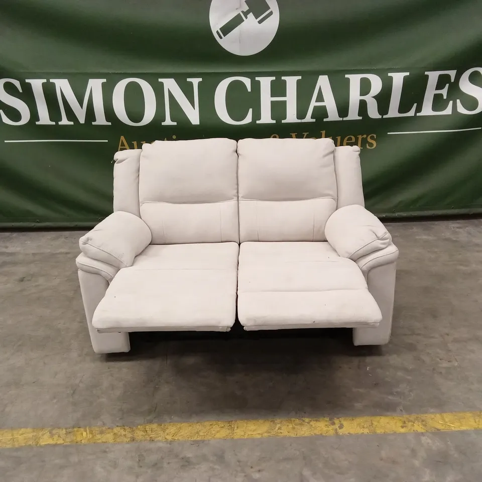 ALBION FABRIC 2 SEATER HIGH BACK MANUAL RECLINER SOFA RRP £579