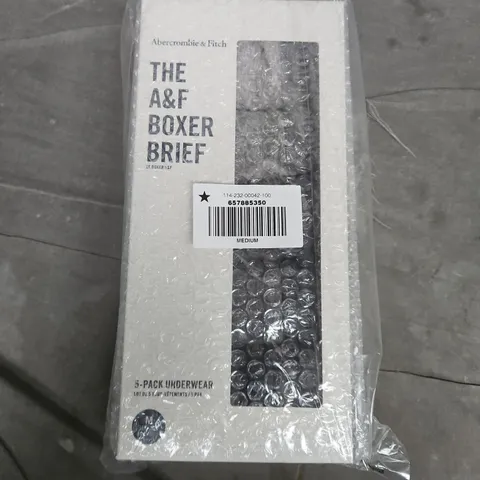 BOXED ABERCROMBIE & FITCH 5 PACK BOXER BRIEFS - MEDIUM