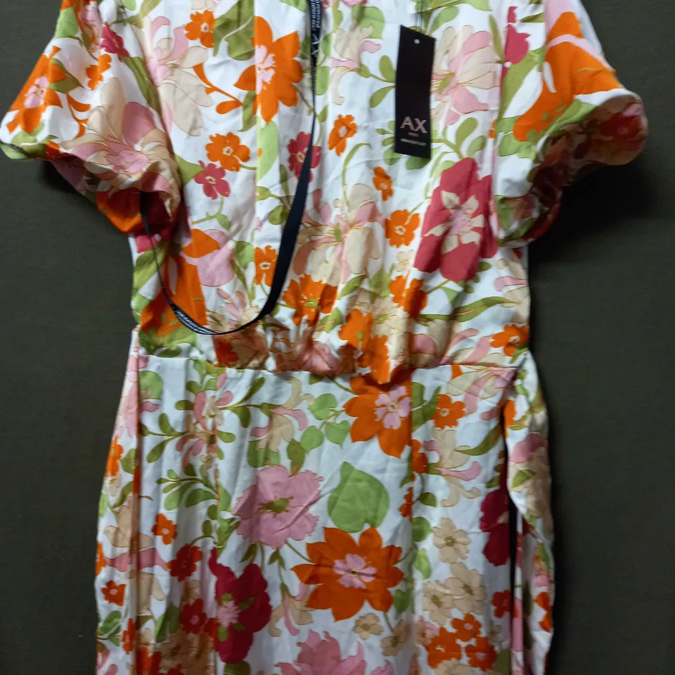 AX PARIS FLORAL MAXI DRESS IN CREAM - SIZE 14