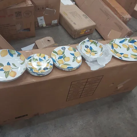 BOXED ABODE MELAMINE DINNERWARE SET