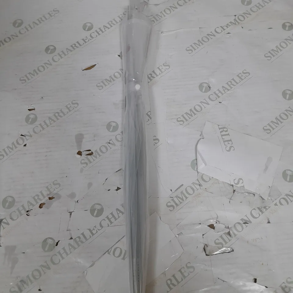 UNBRANDED CLEAR UMBRELLA WITH WHITE HANDLE