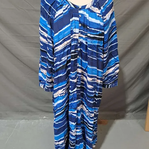 MONSOON GELATO DRESS IN BLUE STRIPE SIZE XL