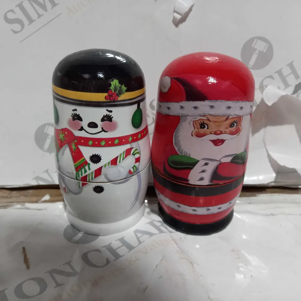 MR CHRISTMAS SET OF 2 NESTING DOLLS