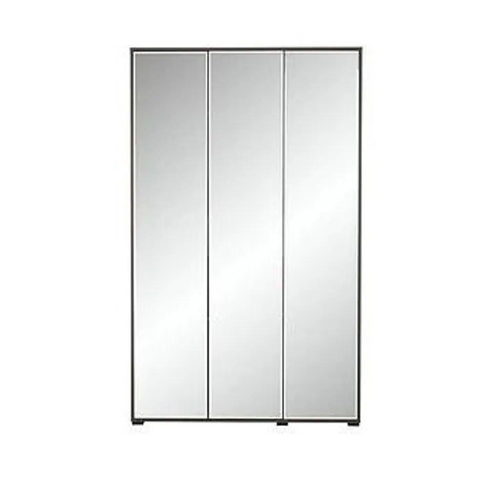 BOXED 3 DOOR WARDROBE MILA MIRROR GREY (3 BOXES)