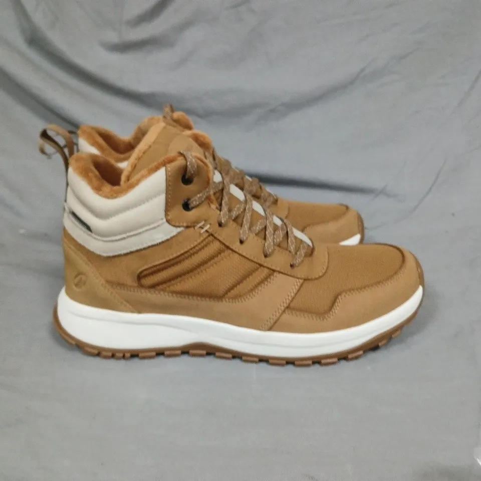 QUECHUA WATERPROOF BROWN WALKING BOOTS - UK 8