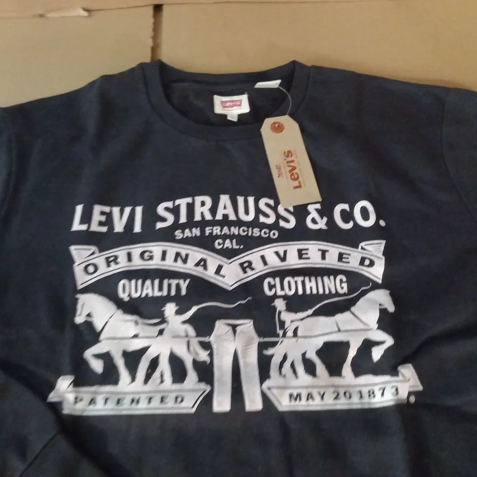 LEVIS BLACK CREW JUMPER - XL