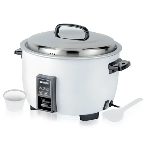 BOXED GEEPAS COMMERCIAL RICE COOKER 4.2L NON-STICK ALUMINIUM 