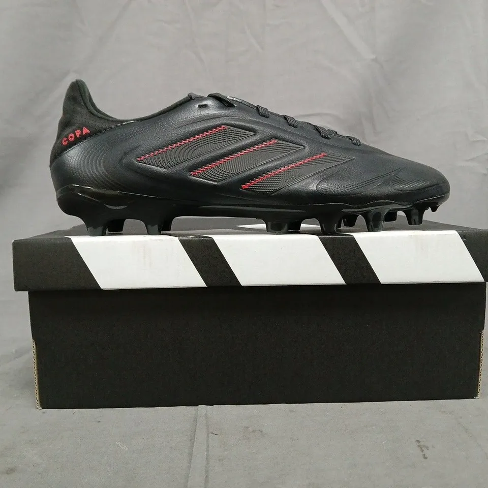 BOXED PAIR OF ADIDAS COPA PURE III LEAGUE FOOTBALL BOOTS IN BLACK/RED SIZE UK 6