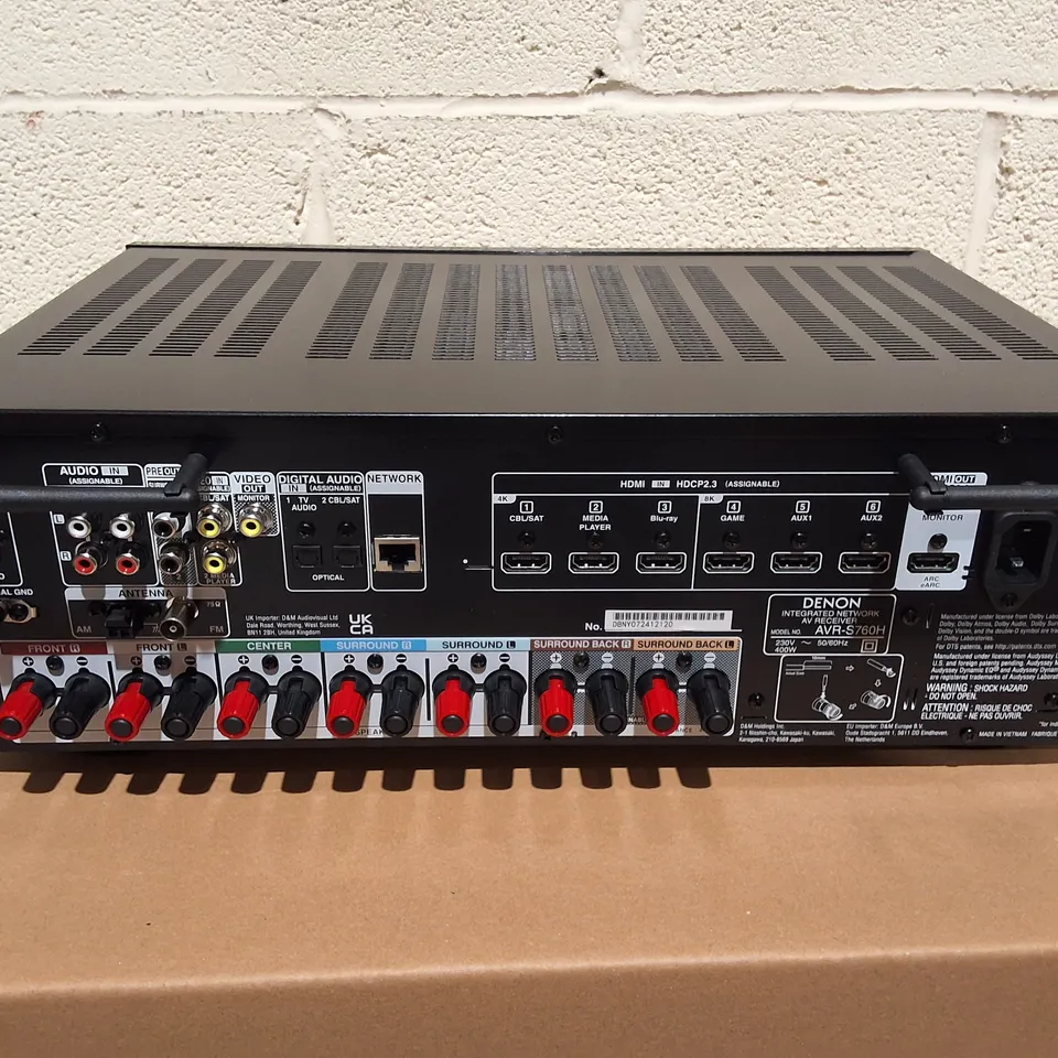 BOXED DENON 7.2 CHANNEL INTEGRATED NETWORK AV RECEIVER - AVR-S760H