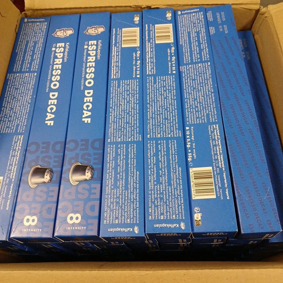 BOX OF APPROXIMATELY 50X10 ESPRESSO DECAF NESPRESSO COMPATIBLE CAPSULES
