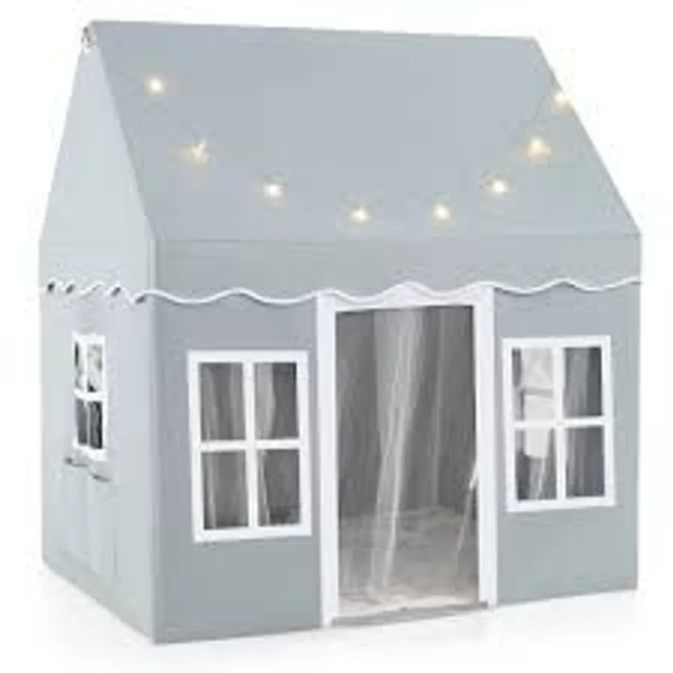 BOXED COSTWAY CHILDREN'S TENT HOUSE WITH LIGHT