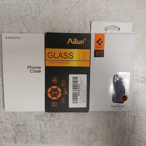 APPROXIMATELY 15 ASSORTED HOUSEHOLD ITEMS TO INCLUDE SCREEN PROTECTORS AND PHONE CASES, ETC