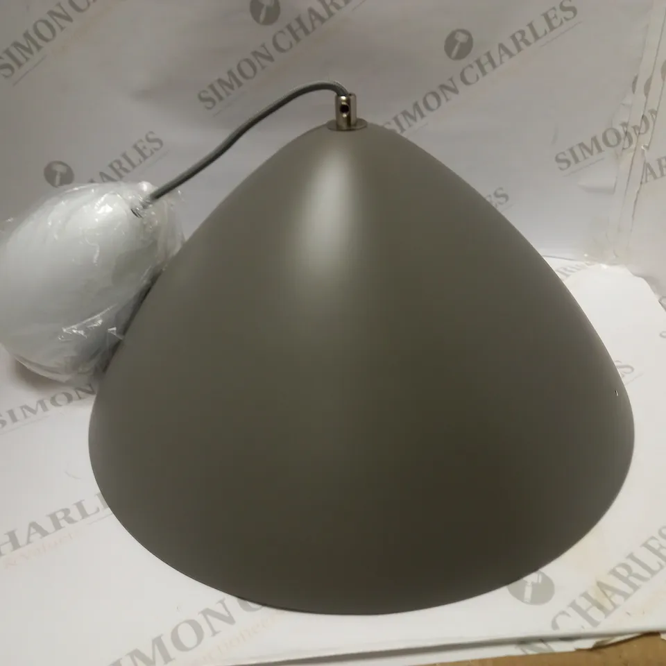 JOHN LEWIS CUPOLA RISE AND FALL CEILING PENDANT, SATIN STEEL GREY 