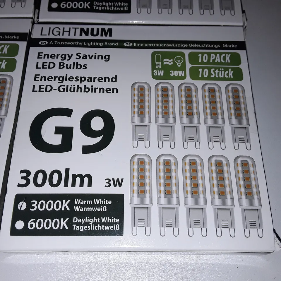 LOT OF 6 10-PACKS OF ENERGY SAVING G9 LED BULBS