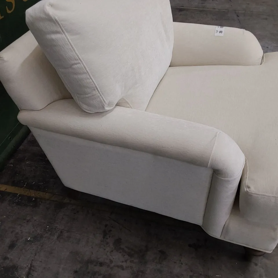 QUALITY BRITISH MADE LOUNGE Co EASY CHAIR NATURAL FABRIC 