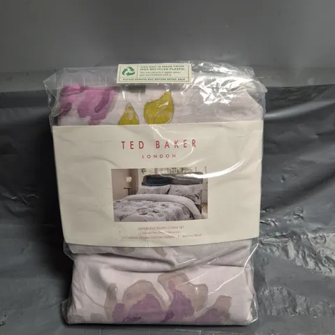TED BAKER CLOVE FLORAL 100% COTTON SATEEN DUVET COVER SET - SUPERKING SIZE
