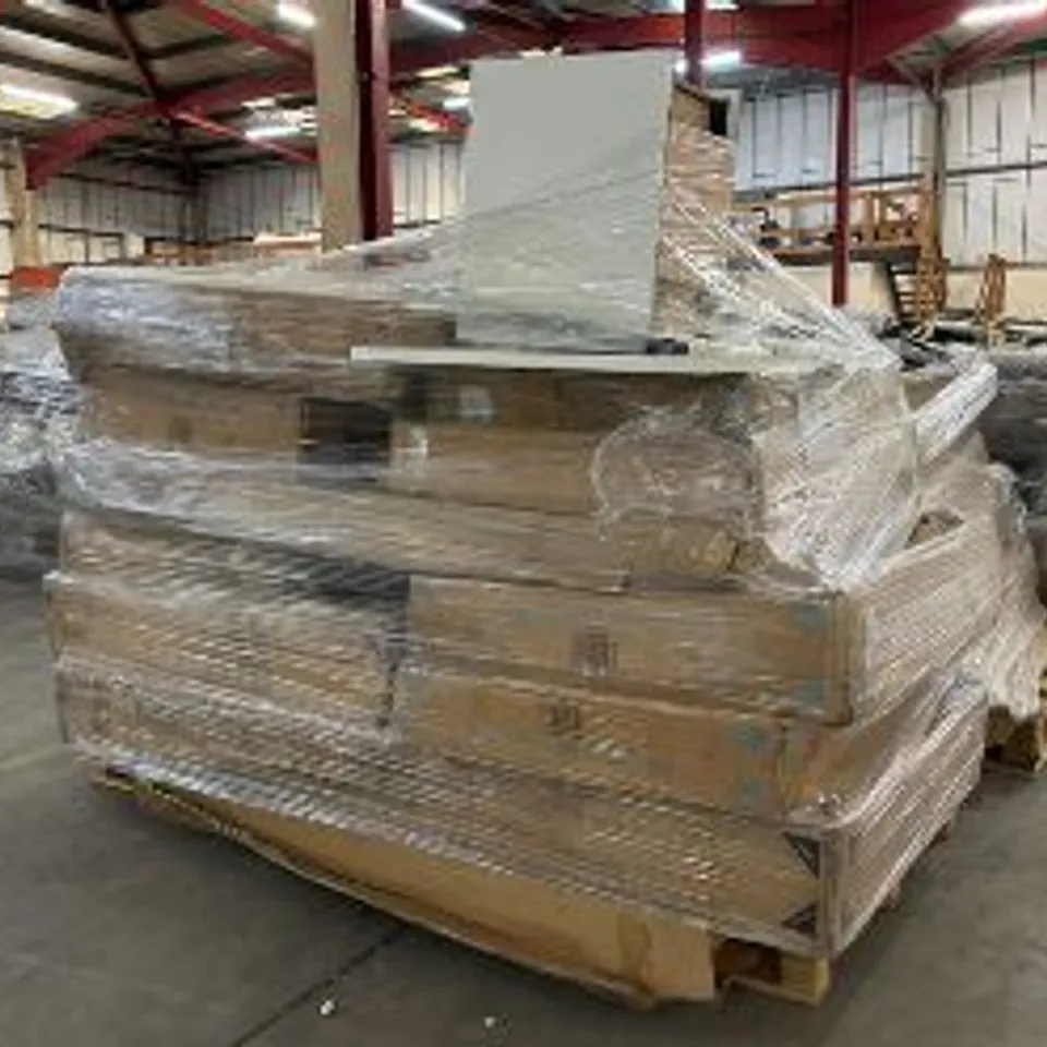 LARGE PALLET OF ASSORTED FURNITURE PARTS - MOSTLY TABLE PARTS 