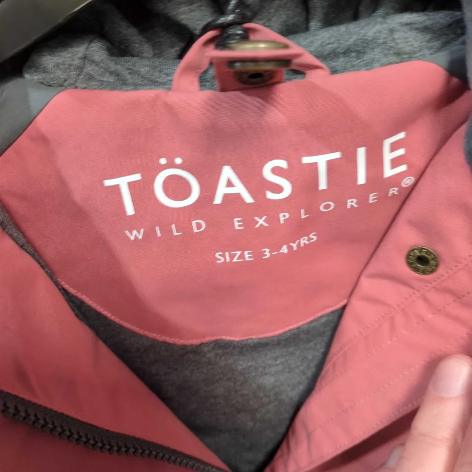 TOASTIE WILD EXPLORER PINK HOODED JACKET – UK 3-4 YEARS