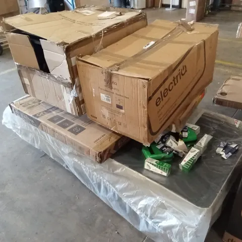 PALLET OF ASSORTED INCOMPLETE FURNITURE PARTS AND PIECES 