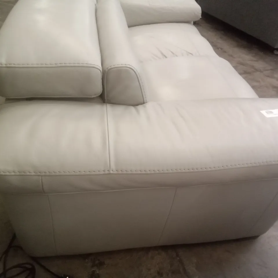 2 SEATER SOFA - GREY LEATHER