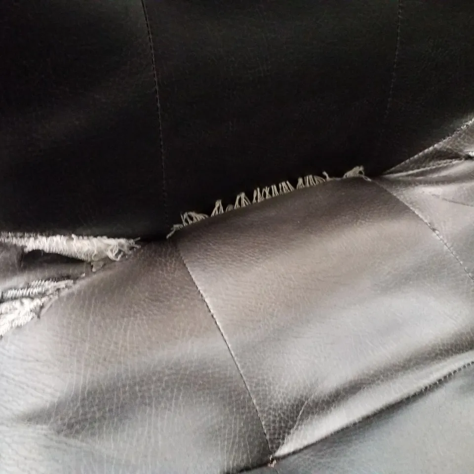 SET OF 2 BLACK LEATHER CHAIRS
