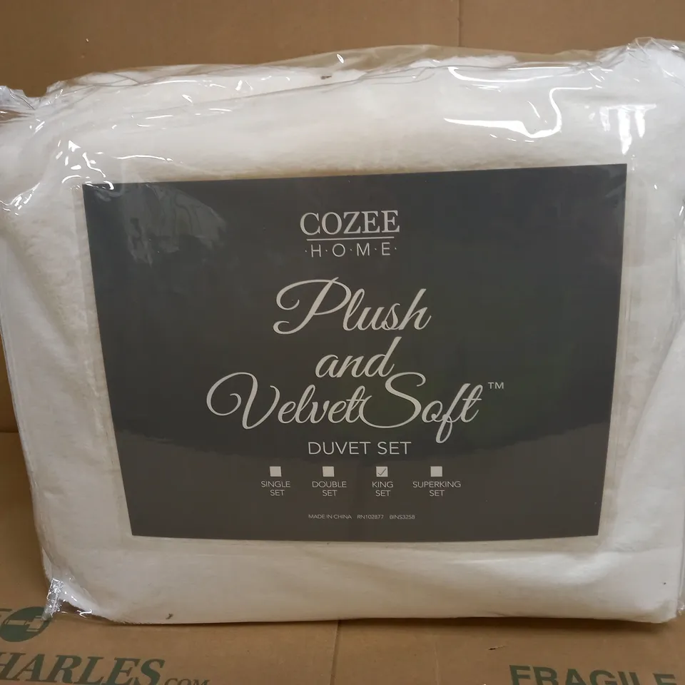 COZEE HOME PLUSH AND VELVET SOFT DUVET SET