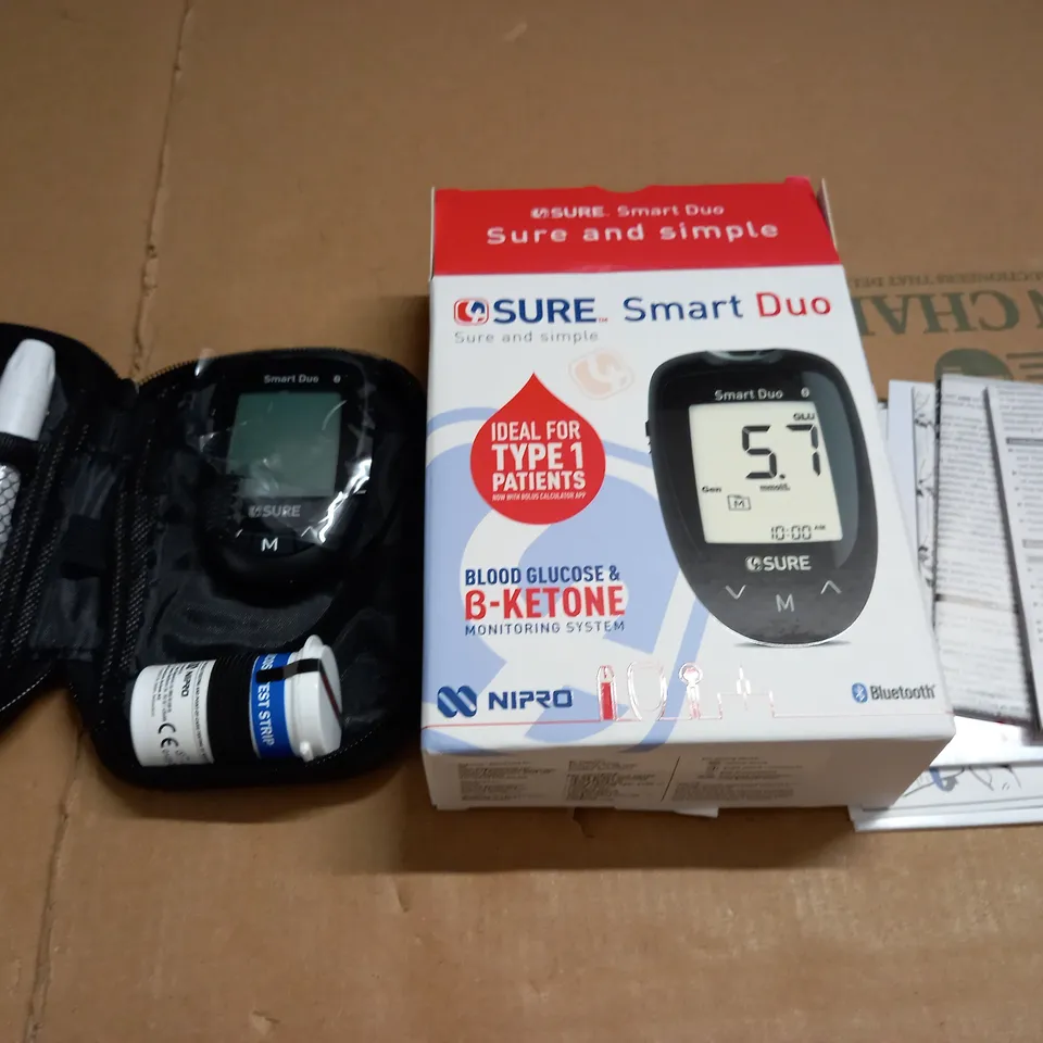 SURE SMART DUO BLOOD GLUCOSE B-KETONE MONITORING SYSTEM