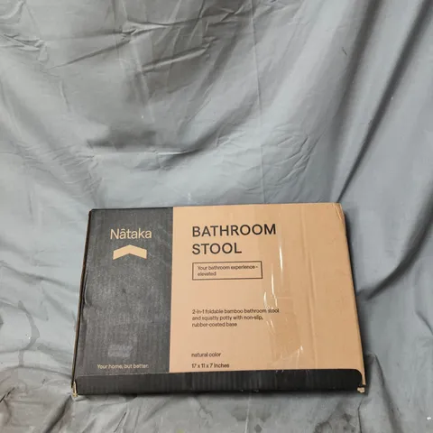 NATAKA BATHROOM STOOL – 2-IN-1 FOLDABLE BAMBOO STOOL & SQUATTY POTTY
