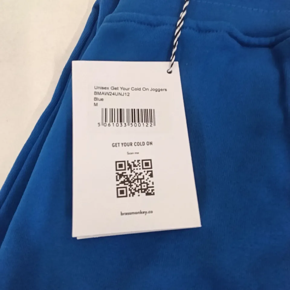 BOX TO CONTAIN BRASS MONKEY JOGGERS - BLUE SIZE M APPROXIMATELY 15