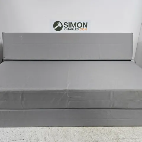 GREY FABRIC SOFA BED