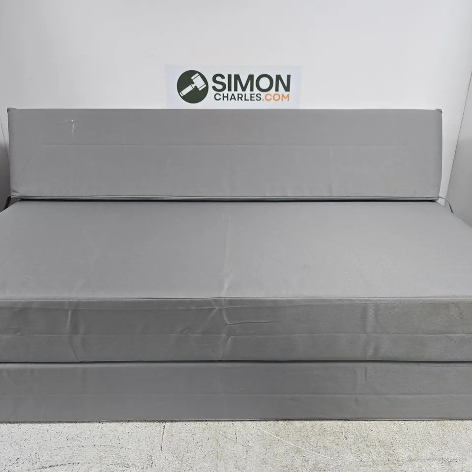 GREY FABRIC SOFA BED