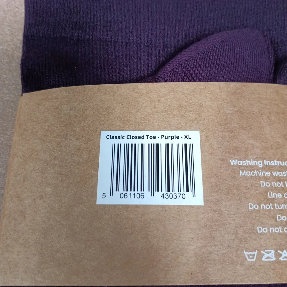 EVERSTRIDE PREMIUM BAMBOO COMPRESSION SOCKS – CLASSIC CLOSED TOE, PURPLE, XL