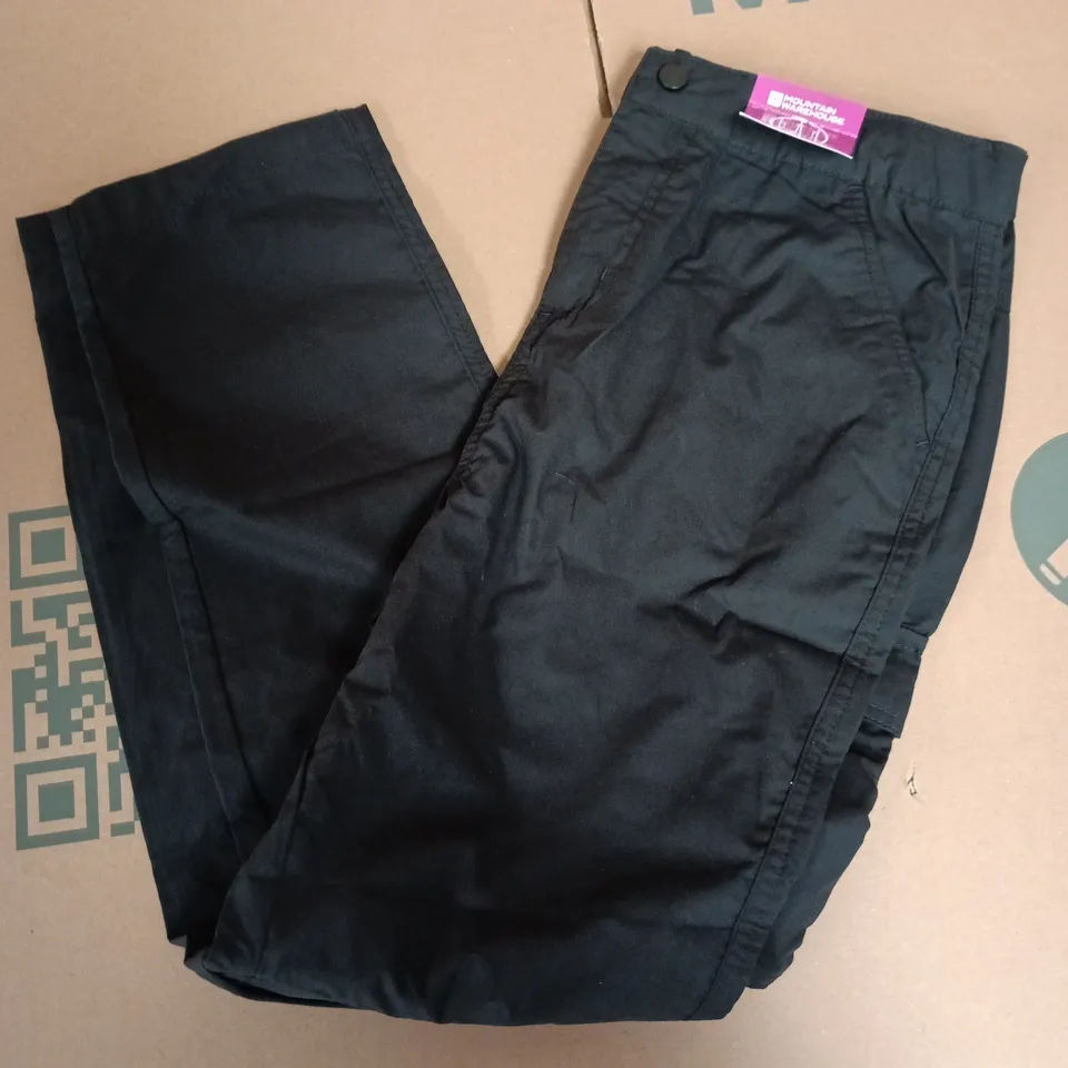 MOUNTAIN WAREHOUSE ACTIVE KIDS ZIP OFF TROUSERS IN BLACK - 11-12YRS