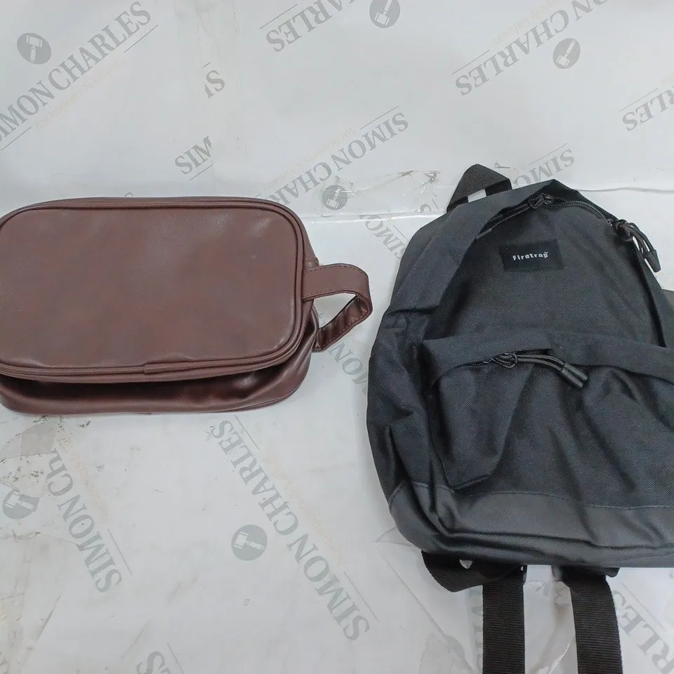 HOWICH WASHBAG, FIRETRAP MINI BACKPACK, AND 5 TAMBRETTA WASH BAG 