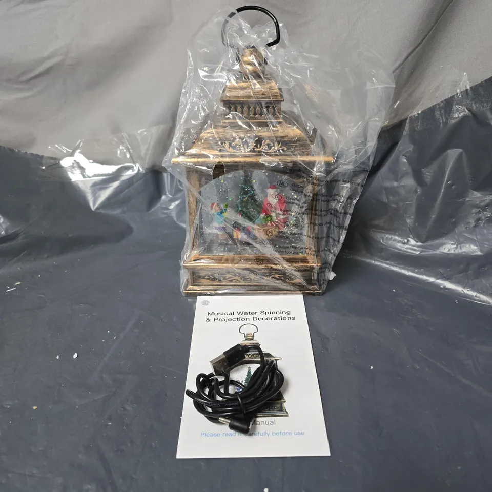 CHRISTMAS MUSICAL WATER SPINNING PROJECTION LIGHT ORNAMENT