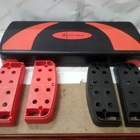 BOXED ACTIVE FOREVER STEPPERS FOR EXERCISE 3 LEVELS - BLACK/RED
