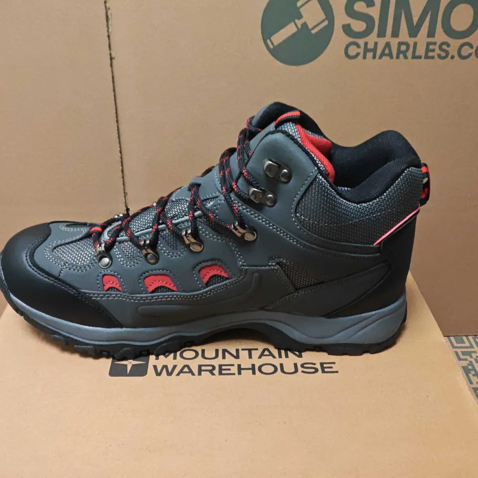 BOXED MOUNTAIN WAREHOUSE ADVENTURER WATERPROOF HIKING BOOTS – ALLOY GREY, UK 11 (EU 45, US 12)