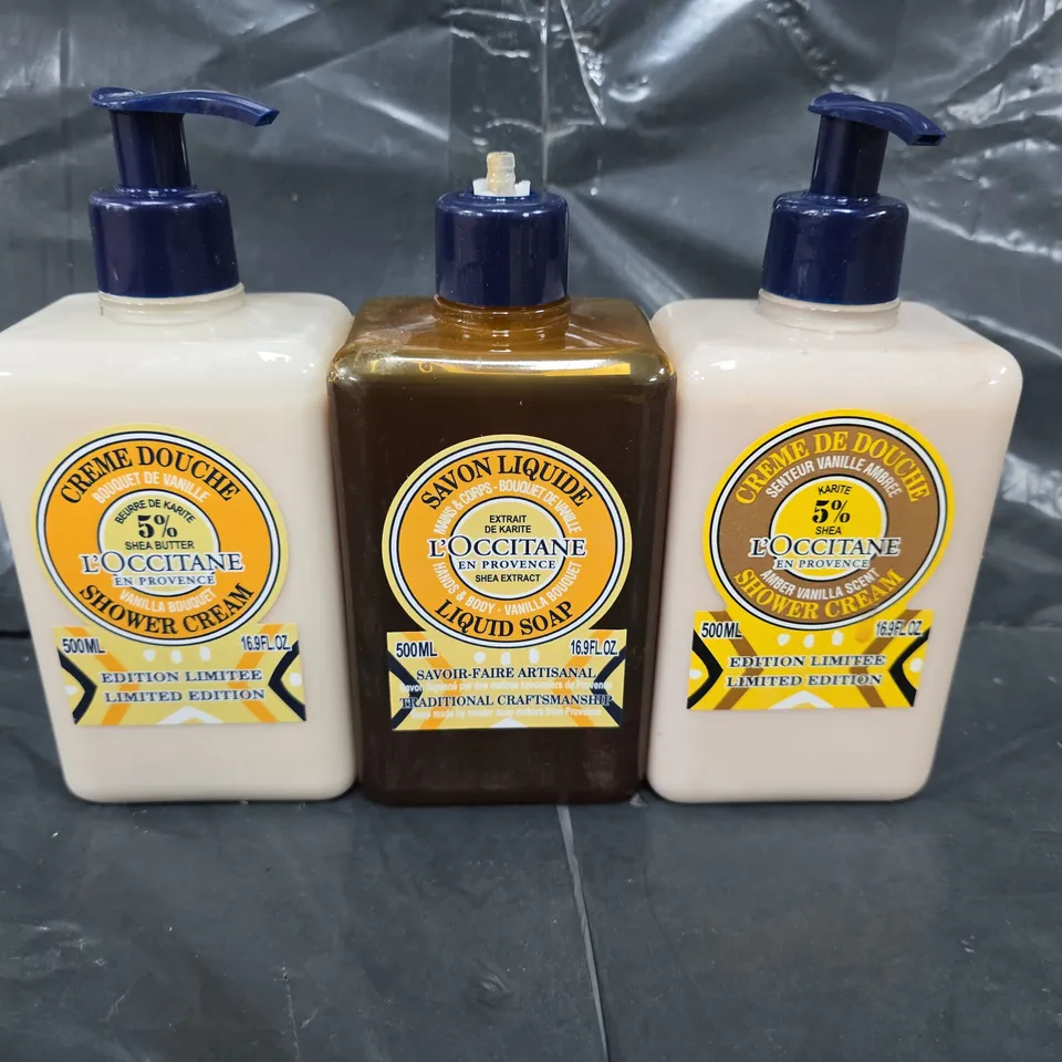 L'OCCITANE SHEA VANILLA SHOWER GELS 