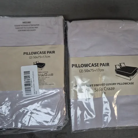 BOX OF APPROXIMATELY 10 ASSORTED BEDDING ITEMS TO INCLUDE SASA CRAZE PILLOWCASE PAIR, ETC