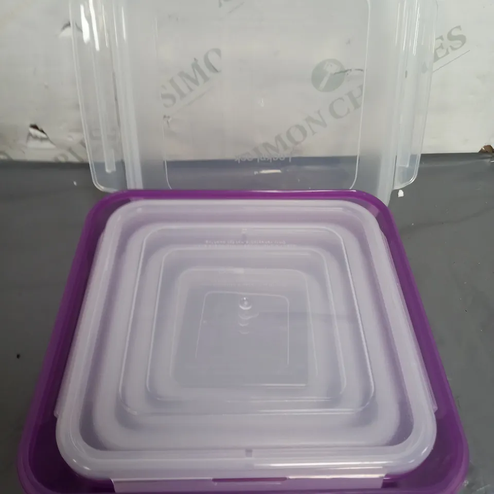 LOCK & LOCK 5 PIECE SQUARE STORAGE CONTAINERS 
