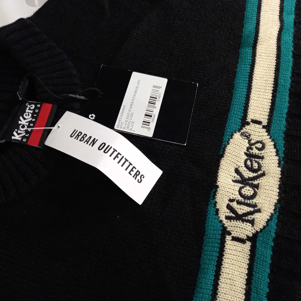KICKERS CLASSICS BLACK KNIT JUMPERS - S