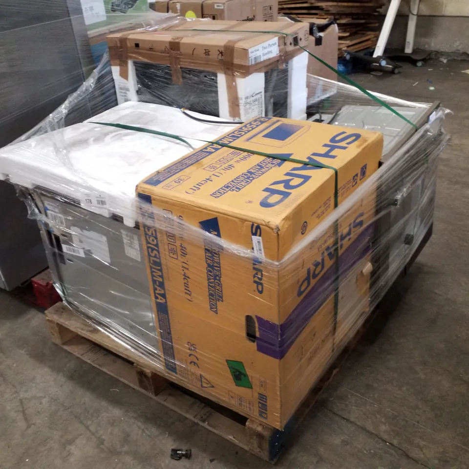 PALLET OF APPROXIMATELY 4 UNPROCESSED RAW RETURN WHITE GOODS TO INCLUDE;