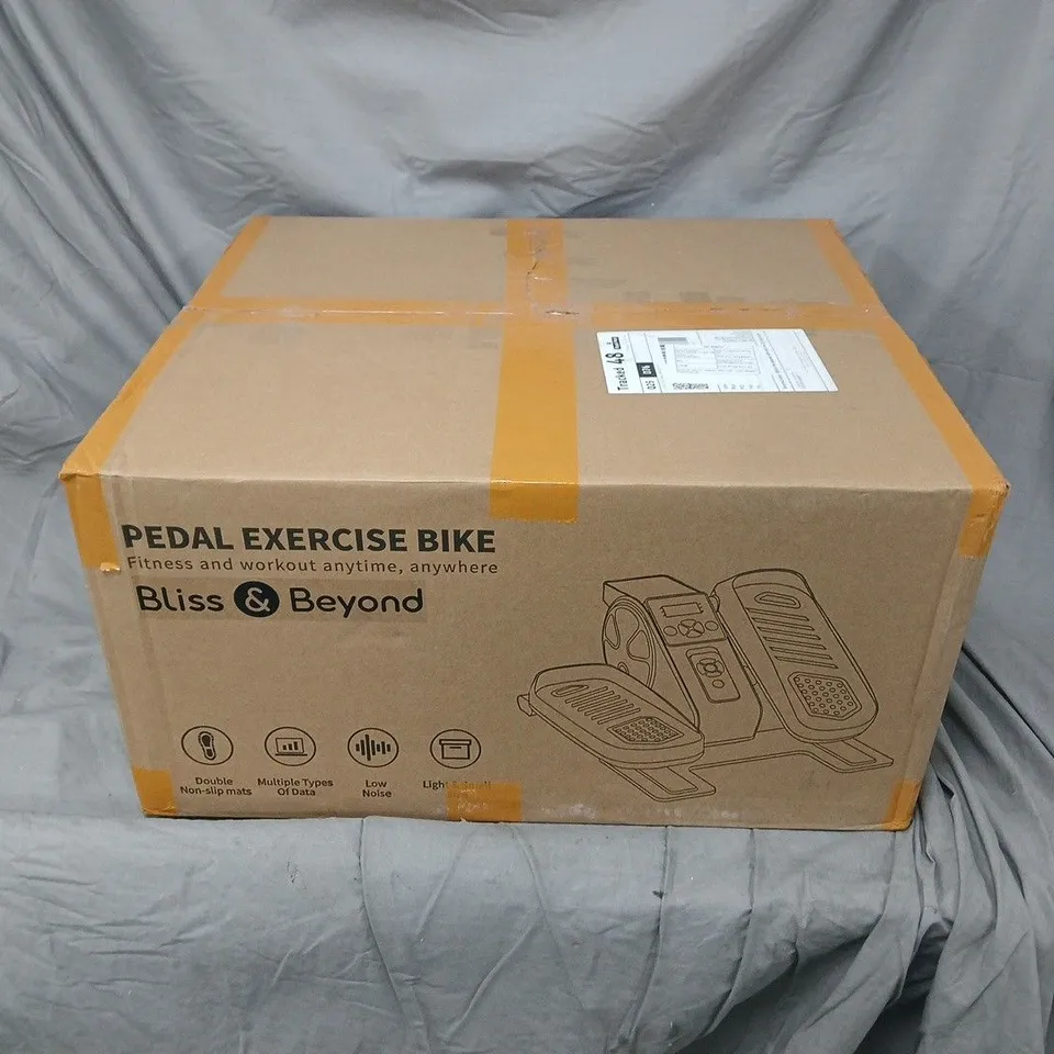 BOXED BLISS & BEYOND PEDAL EXERCISE BIKE IN BLACK