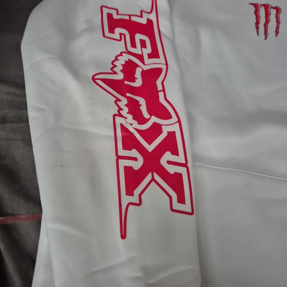 Monster Energy Hoodie – White, Unisex, large back print
